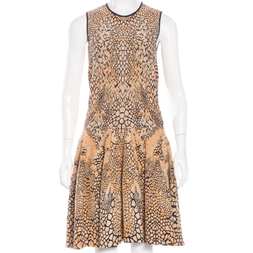 Alexander McQueen Jacquard A-lined dress